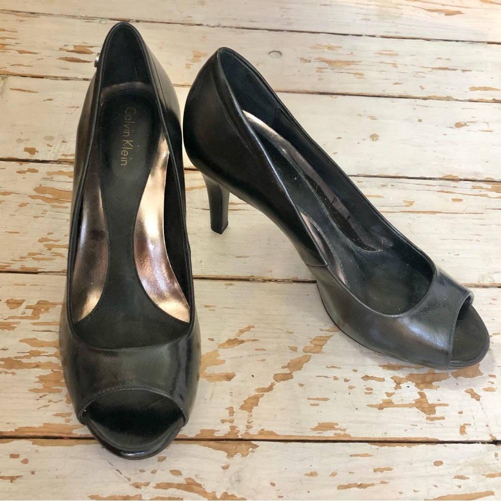 Calvin Klein “Kyle” Peep Toe Heels